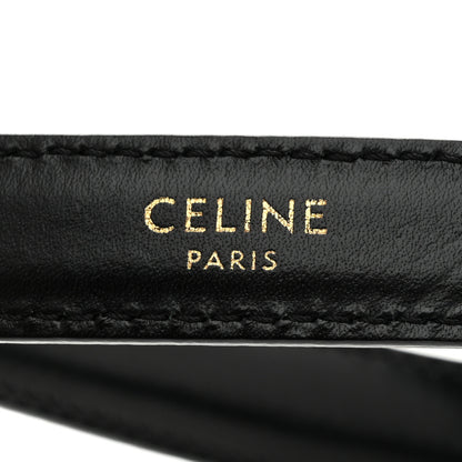 Celine Box Calfskin Small 18mm Triomphe Belt 75 30 Black 4 of 7