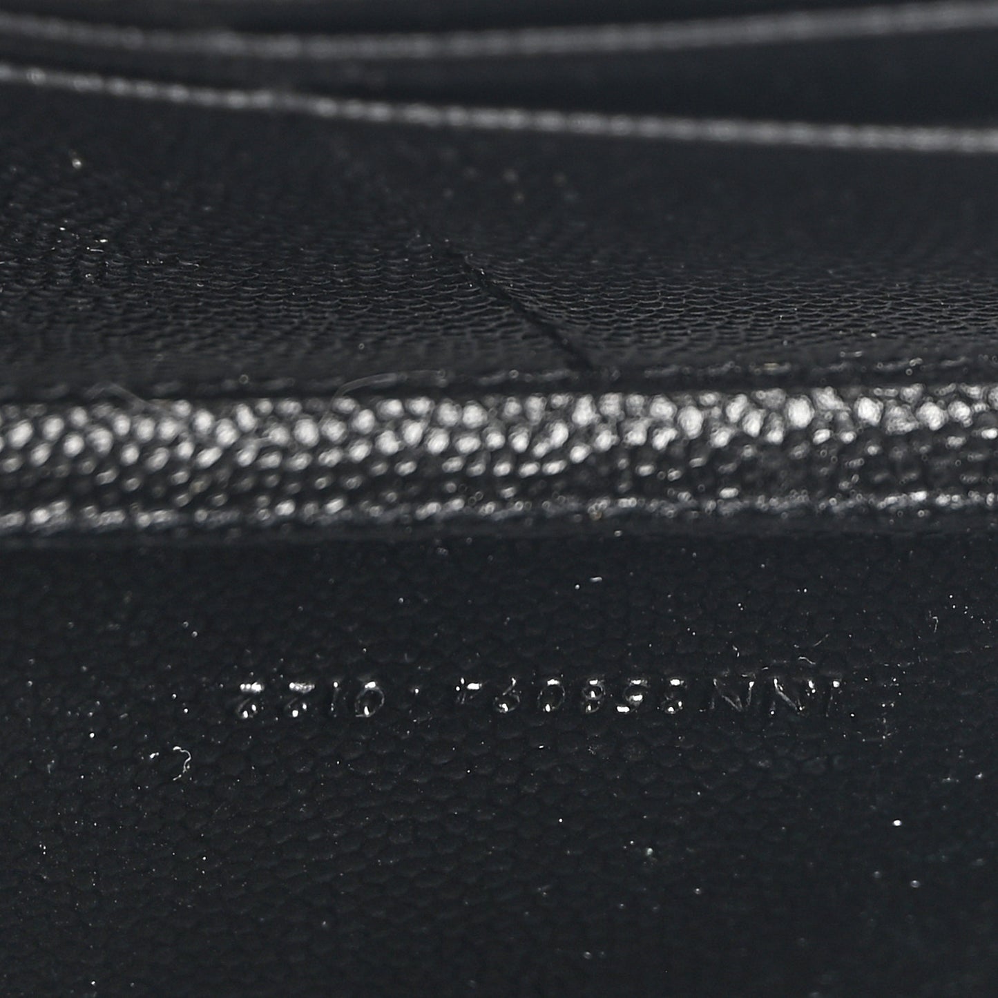 Grain De Poudre Matelasse Chevron Monogram Monochrome Zip Around Wallet Black