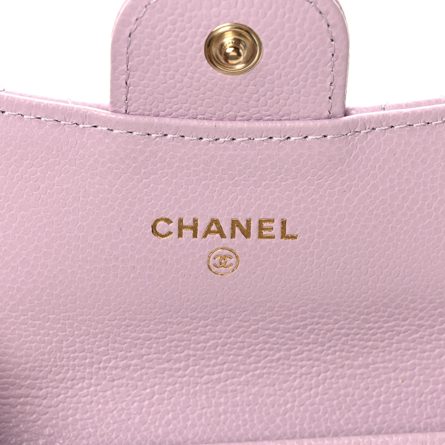 Chanel Caviar Quilted Flap Card Holder Wallet Light Purple 6 of 8