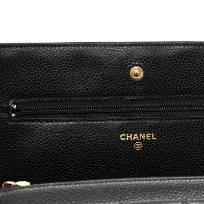 Chanel Caviar Quilted Wallet On Chain WOC Black 11 of 11