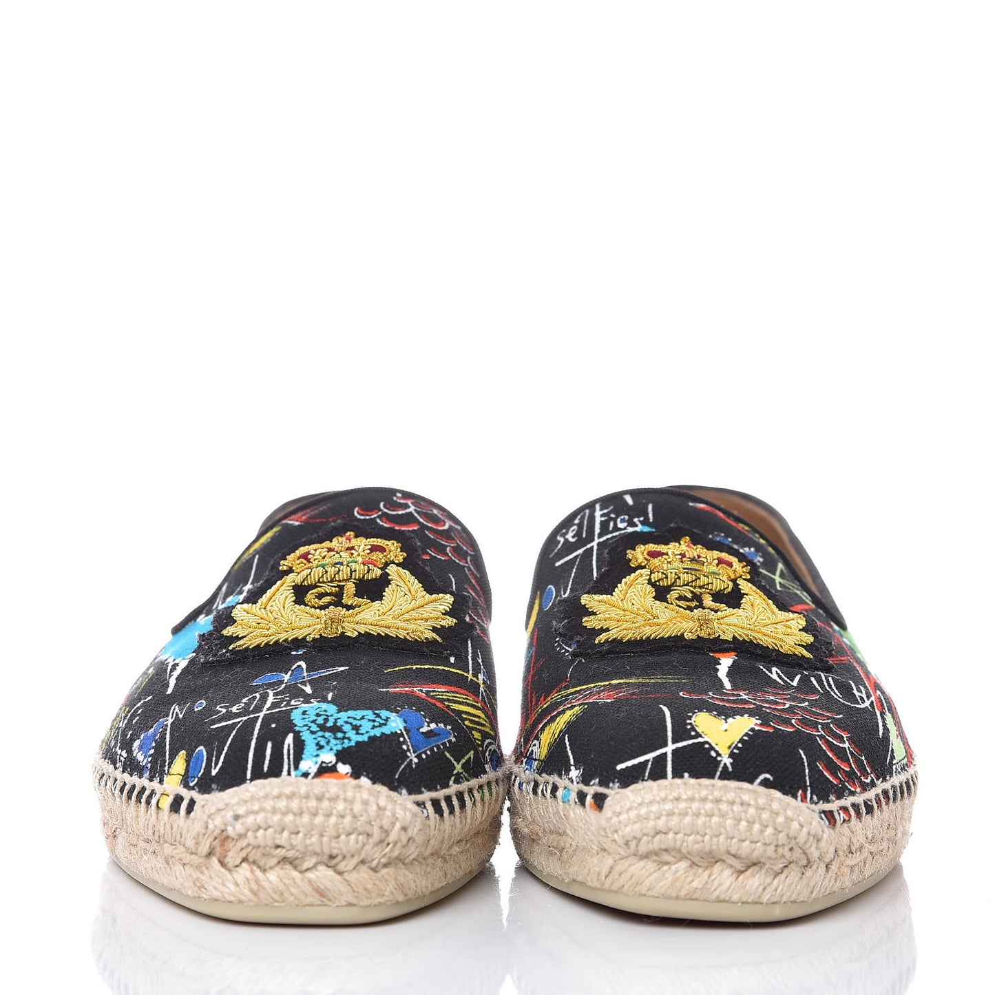 Canvas Nanou Orlato Espadrilles 40 Black Gold