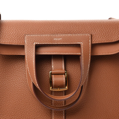 Hermes Taurillon Clemence Halzan 31 Gold 10 of 10