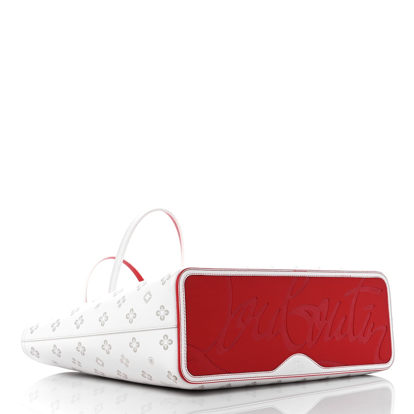 Calfskin Loubinthesky East West Cabata Tote White
