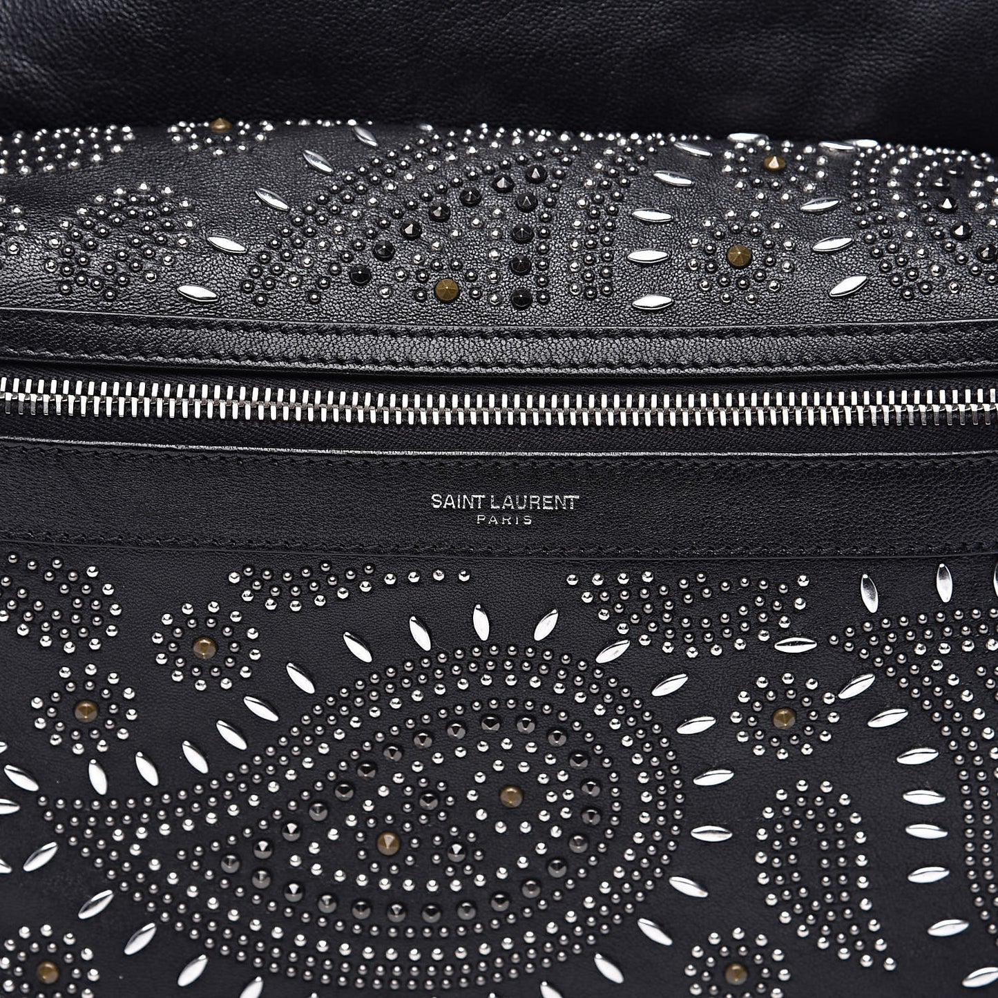 Calfskin Bandana Stud City Backpack Black