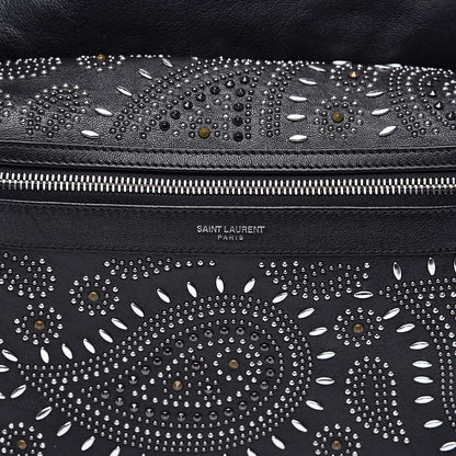 Saint Laurent Calfskin Bandana Stud City Backpack Black 13 of 13