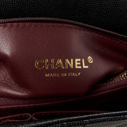 Chanel Caviar Lizard Embossed Quilted Small Coco Handle Flap Black 6 of 12