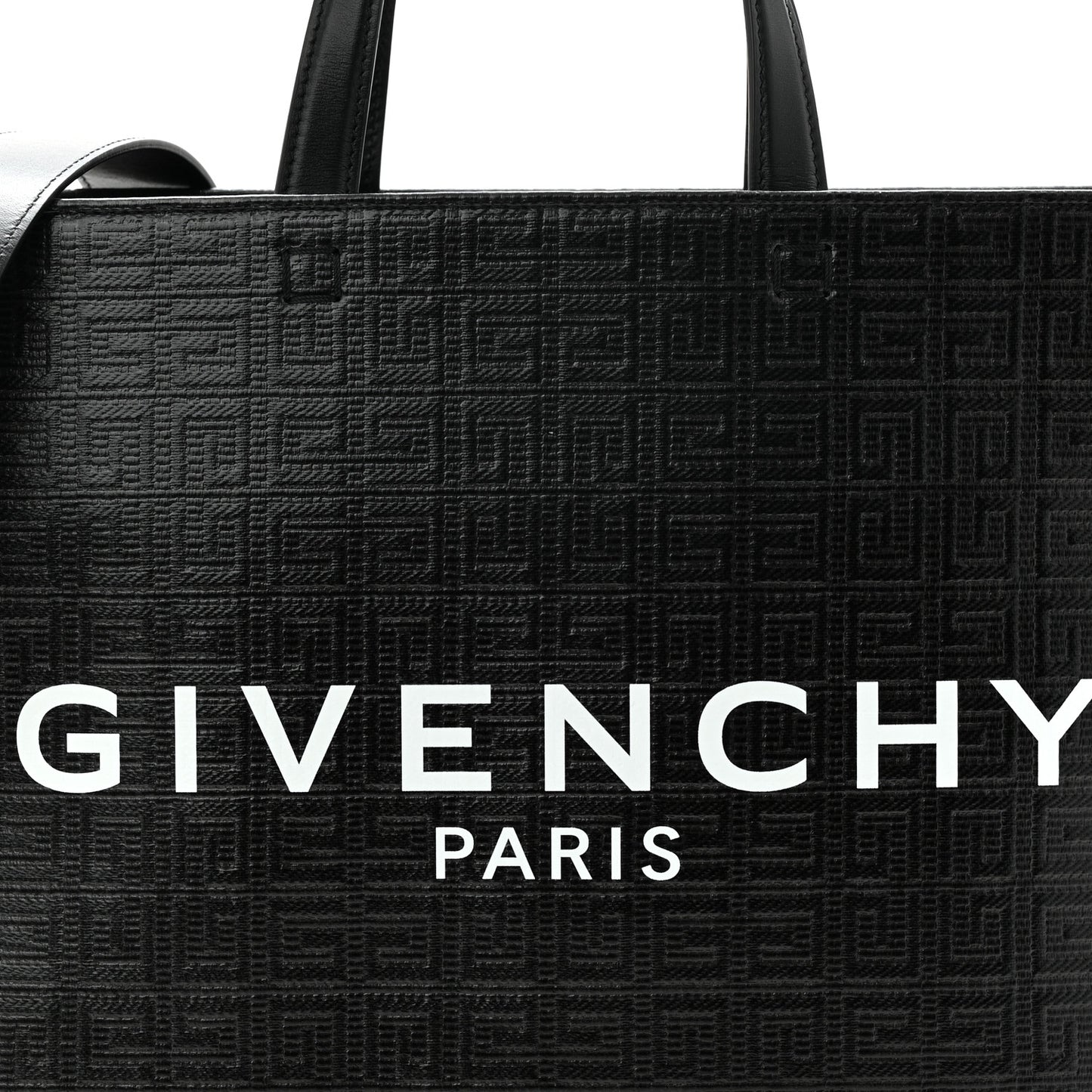 4G Coated Canvas Logo Medium G Tote Black