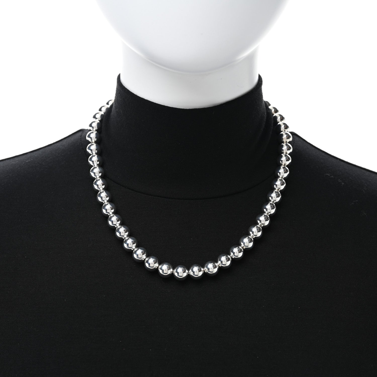 Tiffany Sterling Silver 10mm Hardwear Ball Necklace 3 of 4