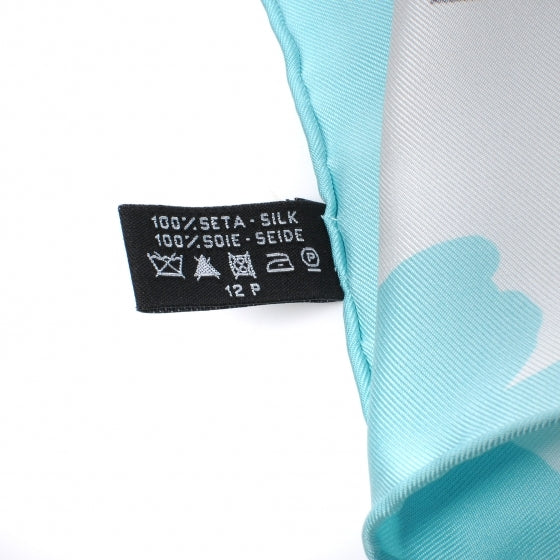 Chanel Silk CC Camellia Clover Heart Scarf 8 of 8