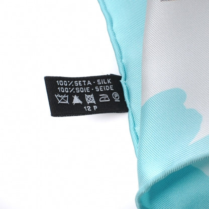 Chanel Silk CC Camellia Clover Heart Scarf 8 of 8