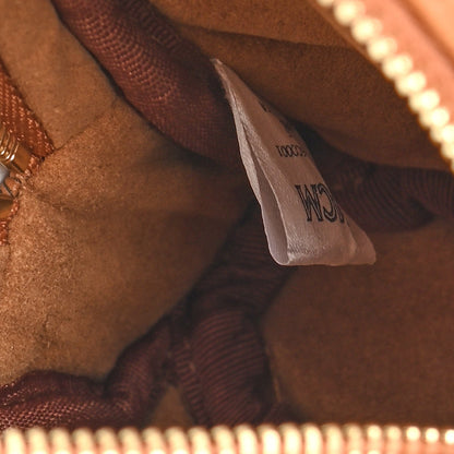 MCM Visetos Backpack Key Ring Bag Charm Cognac 5 of 5