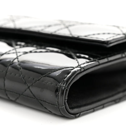Christian Dior Patent Cannage Lady Dior Convertible Clutch Black 10 of 11