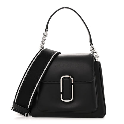Marc Jacobs Calfskin J Marc Chain Mini Satchel Black Silver 1 of 9