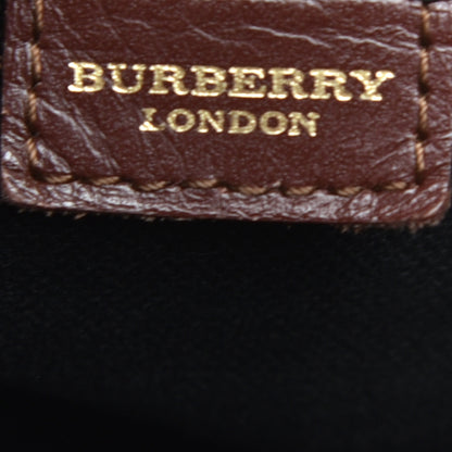 Burberry Haymarket Check Studded Tote Chocolate 6 of 11