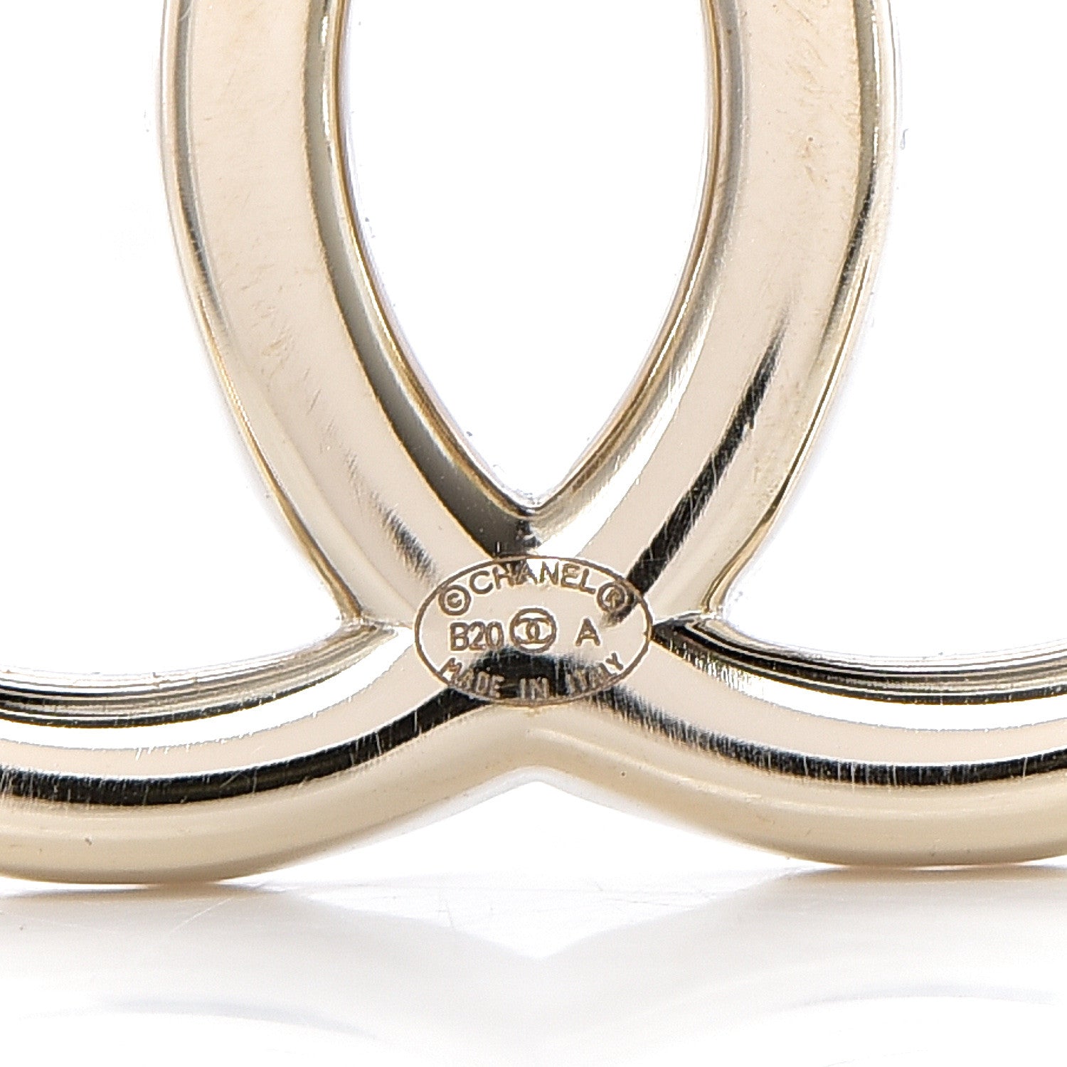 Chanel Crystal CC Brooch Light Gold 3 of 3
