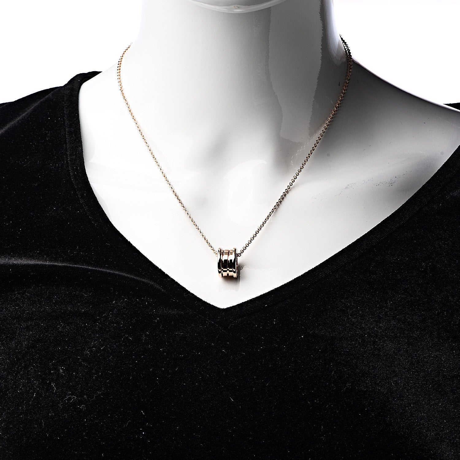 Bulgari 18K Rose Gold B.Zero1 Pendant Necklace 2 of 6