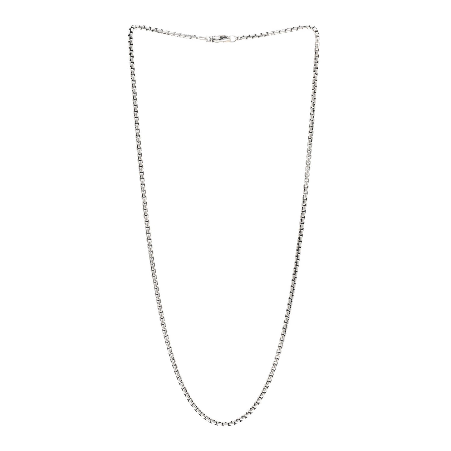 Sterling Silver 2.7mm Small Box Chain Necklace 20"