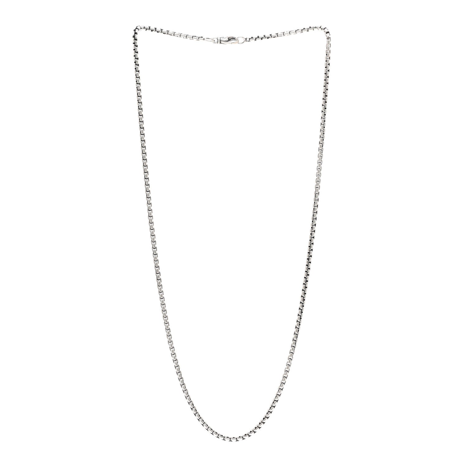 David Yurman Sterling Silver 2.7mm Small Box Chain Necklace 20" 3 of 4