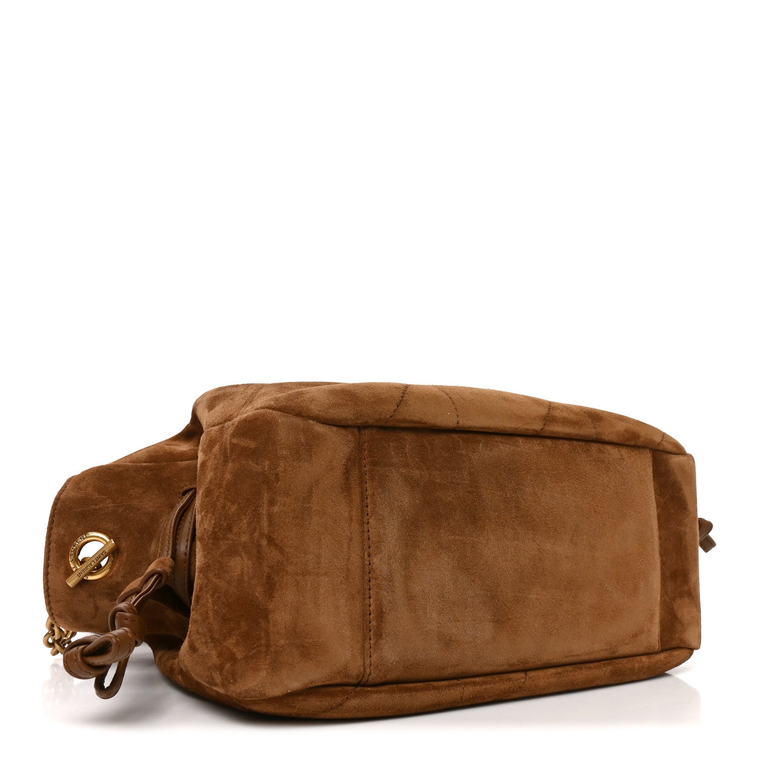 Saint Laurent Suede Monogram Medium Jamie Shoulder Pouch Bag Caramel Cognac 4 of 10