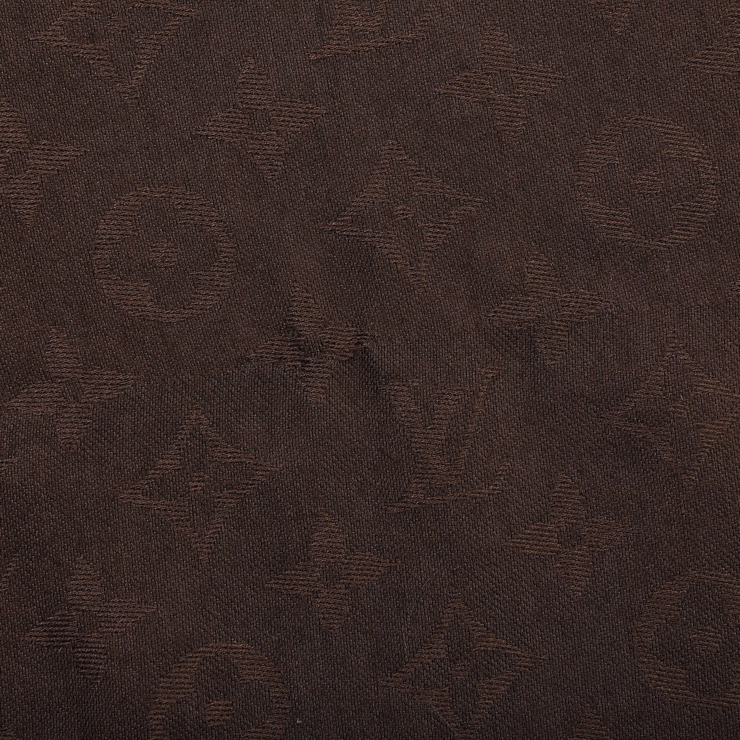 Wool Silk Monogram Shawl Chocolate
