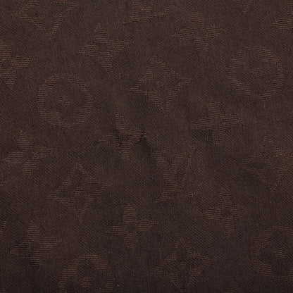 Louis Vuitton Wool Silk Monogram Shawl Chocolate 4 of 6