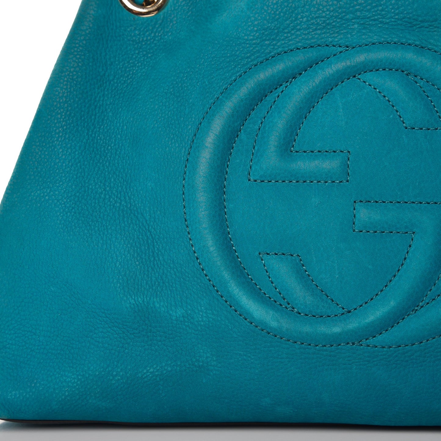 Vitello Range Medium Soho Chain Shoulder Bag Deep Cobalt