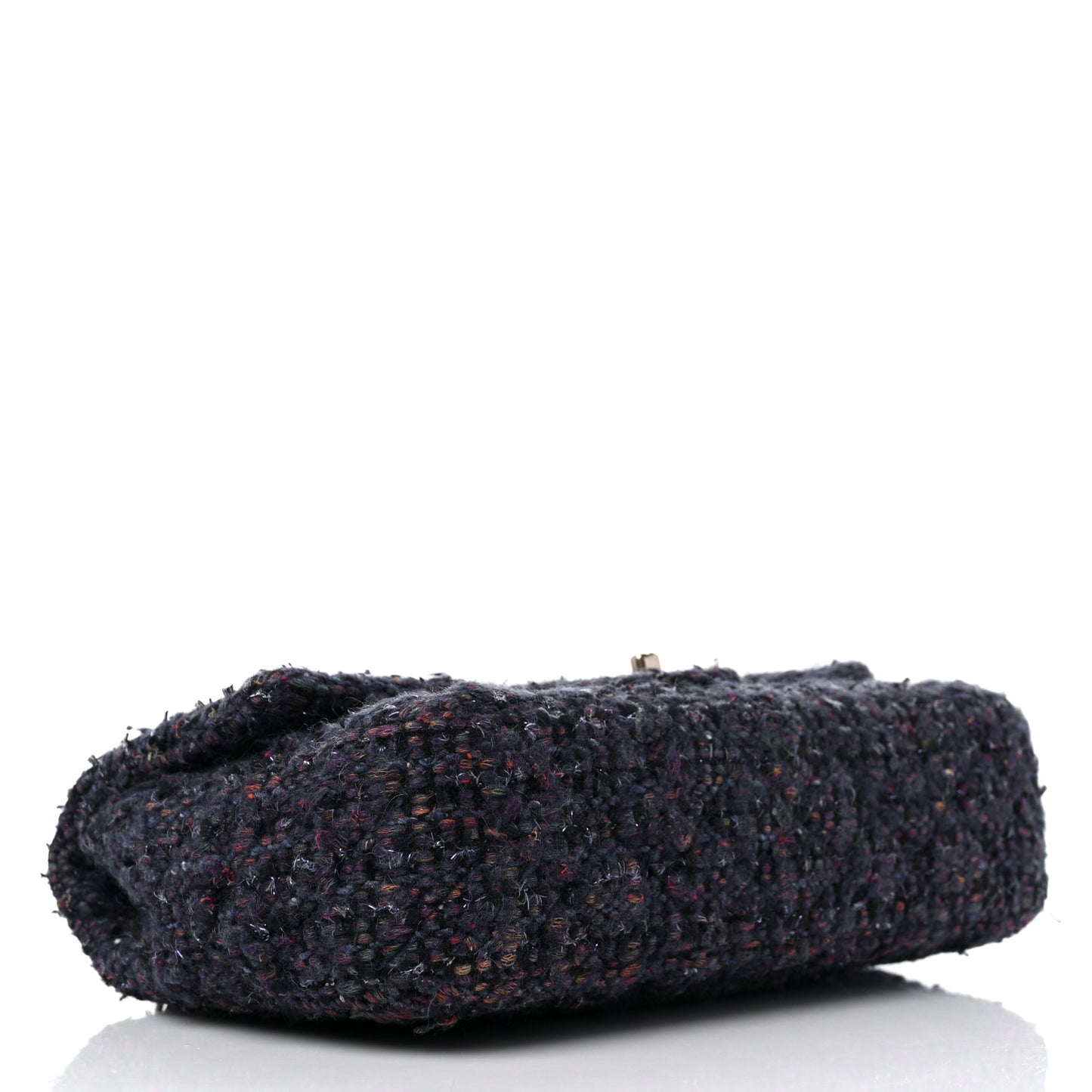 Tweed Medium Single Flap Navy Multicolor