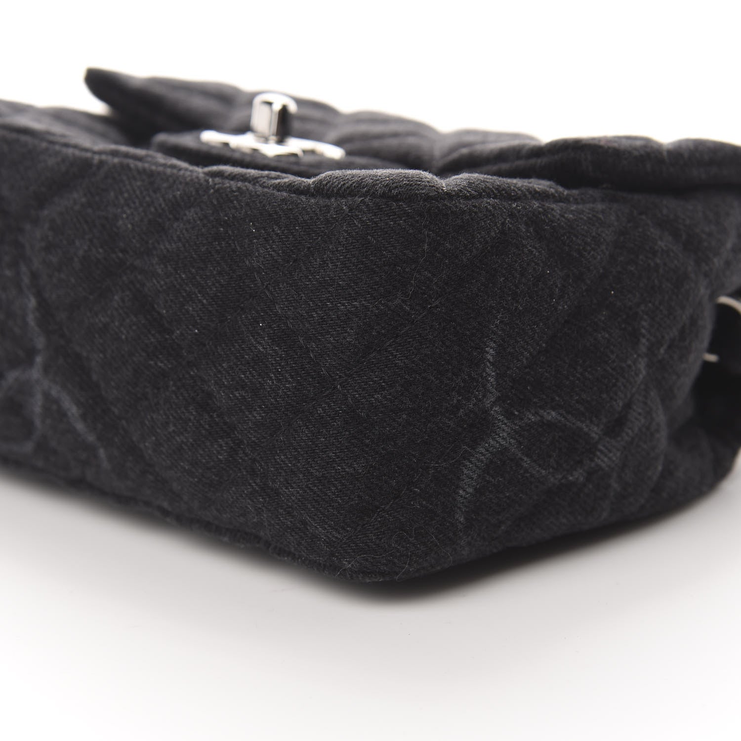Chanel Denim CC Quilted Mini Square Flap Black 10 of 11