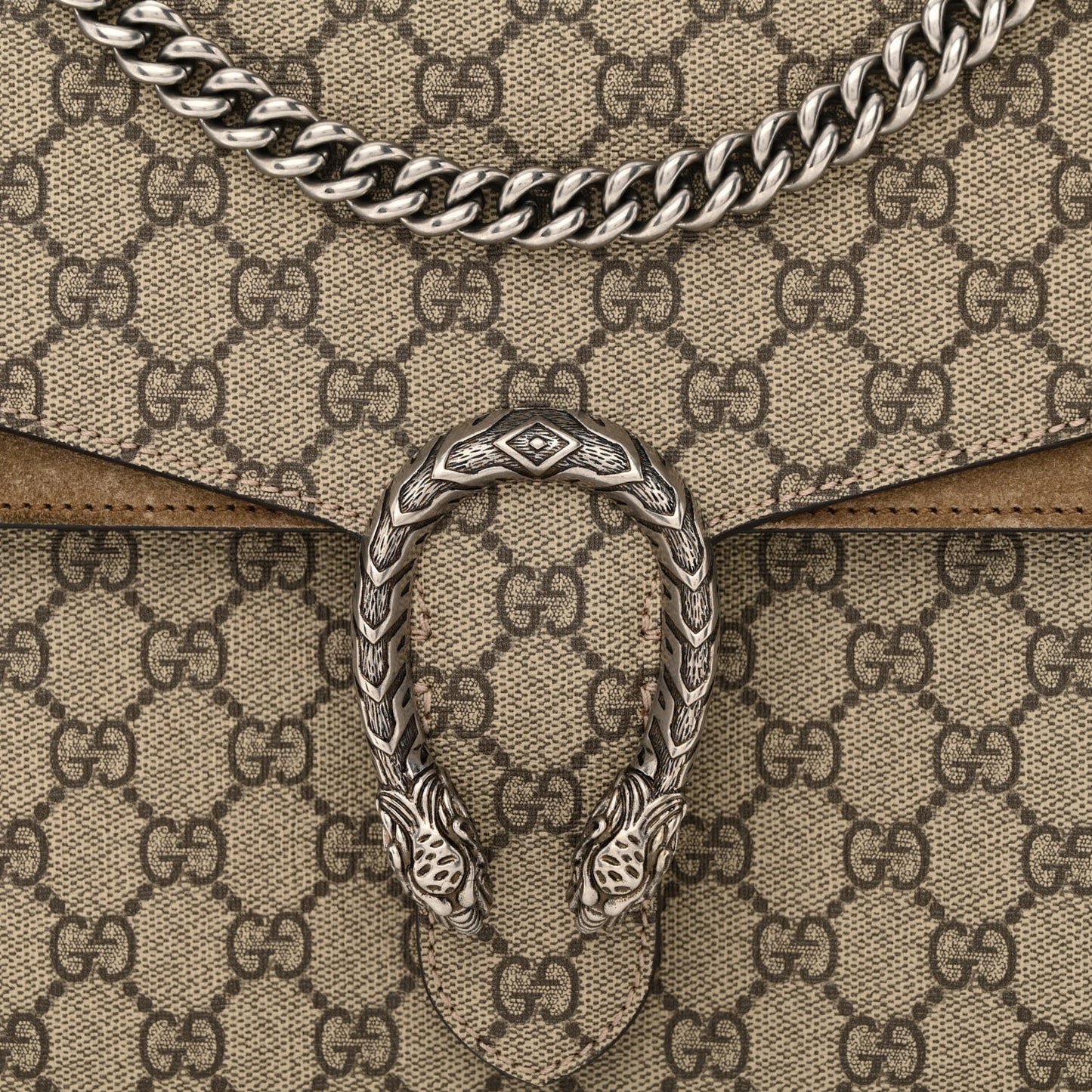 GG Supreme Monogram Medium Dionysus Shoulder Bag Taupe