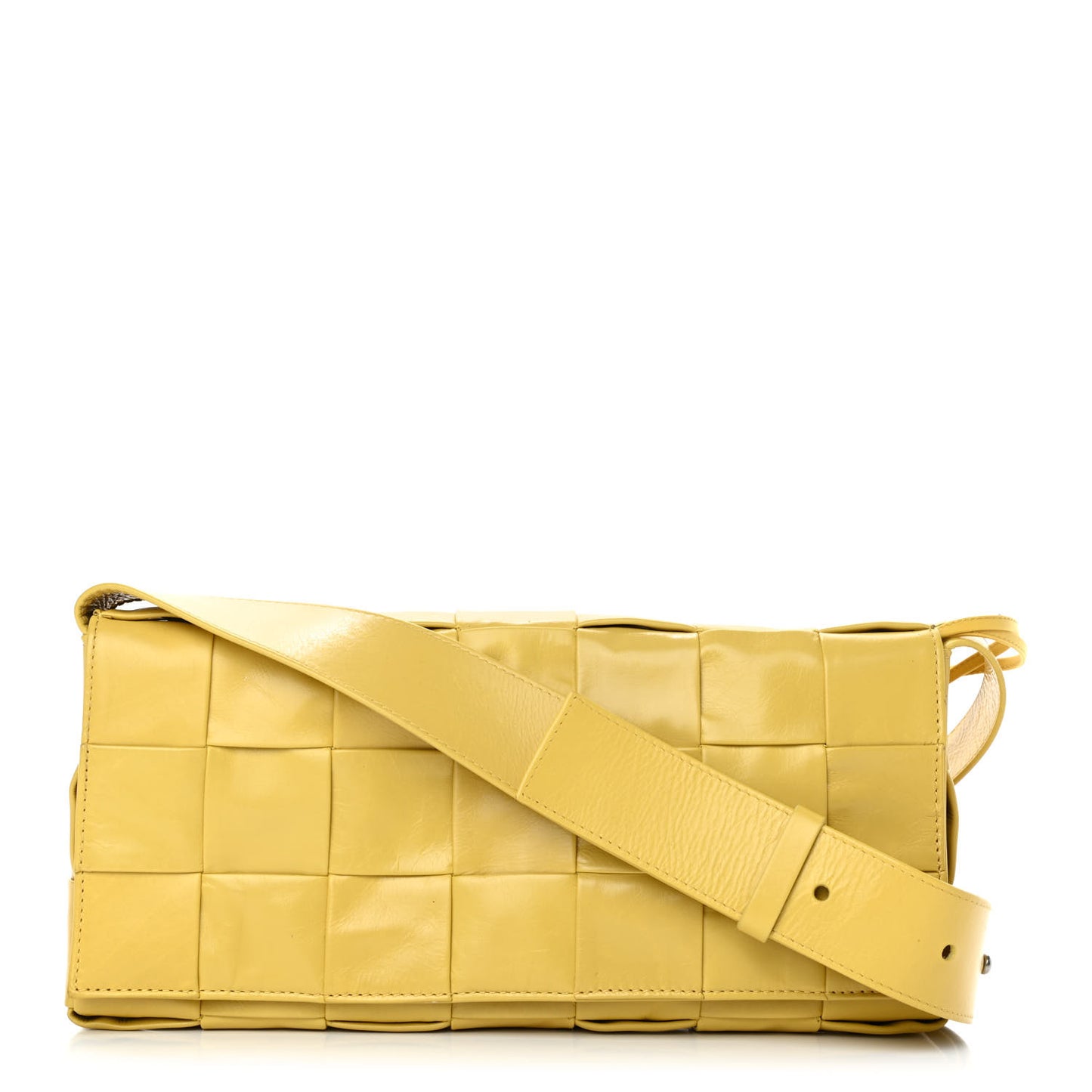 Paper Calfskin Intrecciato Stretch Cassette Buttercup