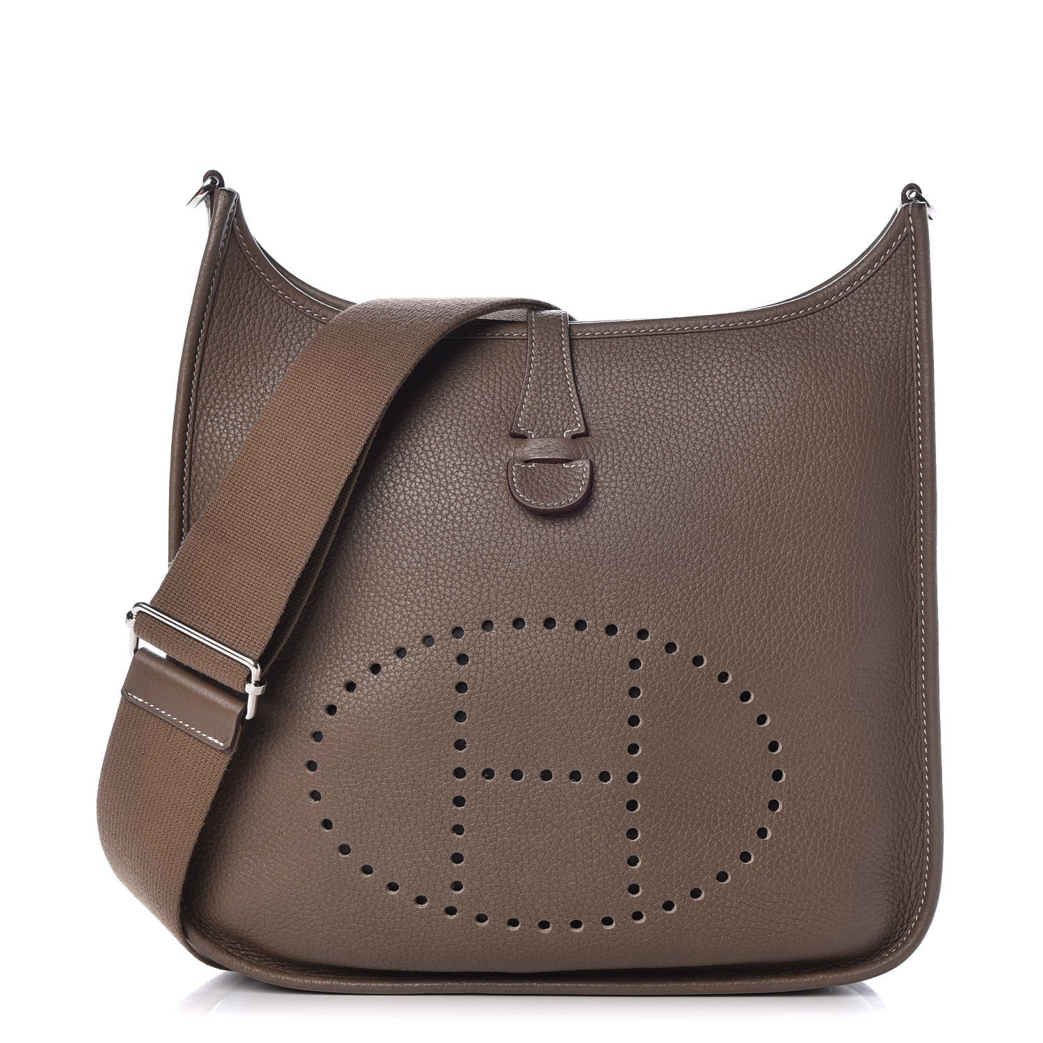 Hermes Taurillon Clemence Evelyne III PM Etoupe 1 of 8