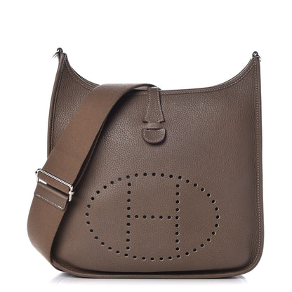 Hermes Taurillon Clemence Evelyne III PM Etoupe 1 of 8