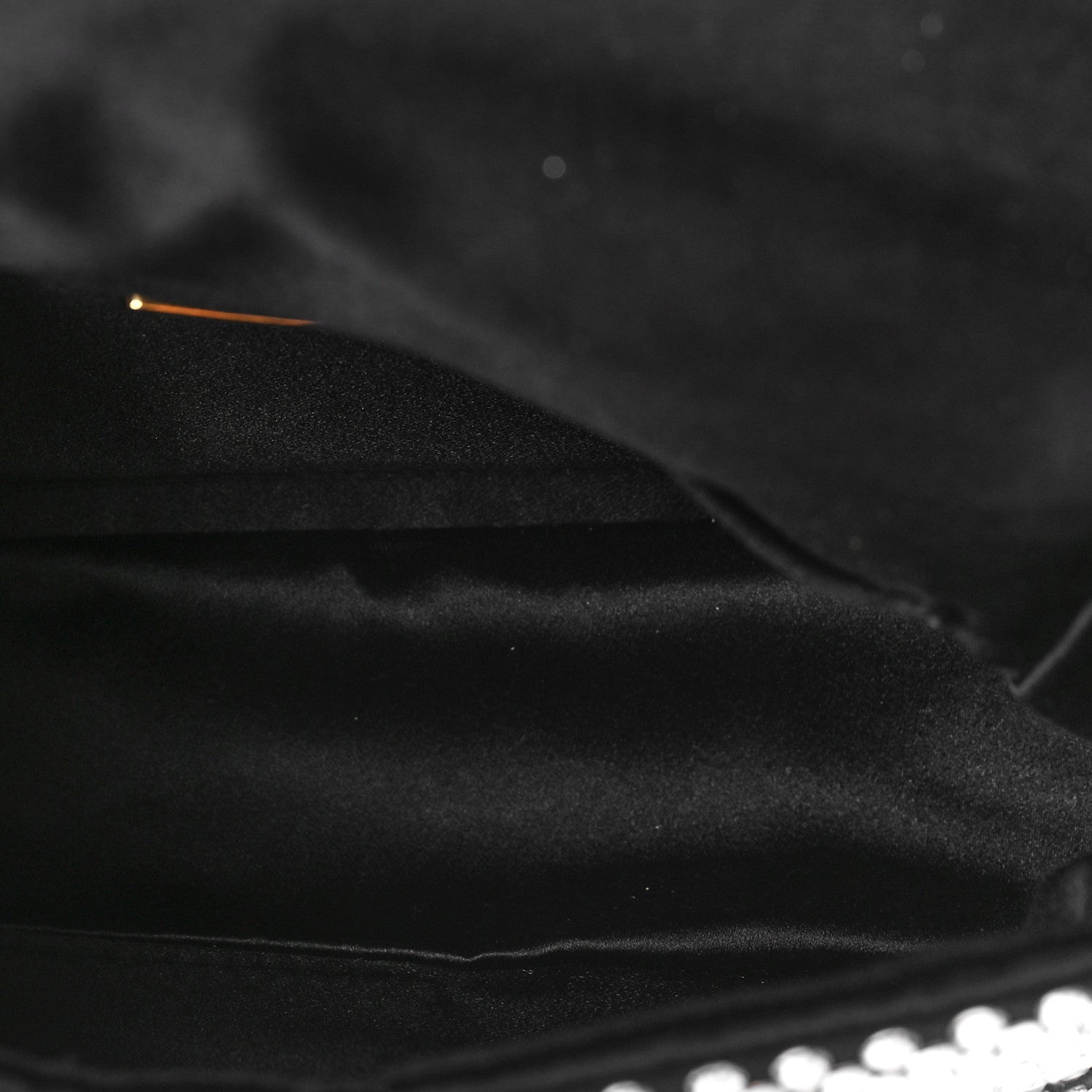Prada Satin Crystal Mini Bag With Chain Black 5 of 8