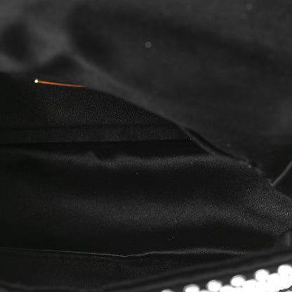 Prada Satin Crystal Mini Bag With Chain Black 5 of 8