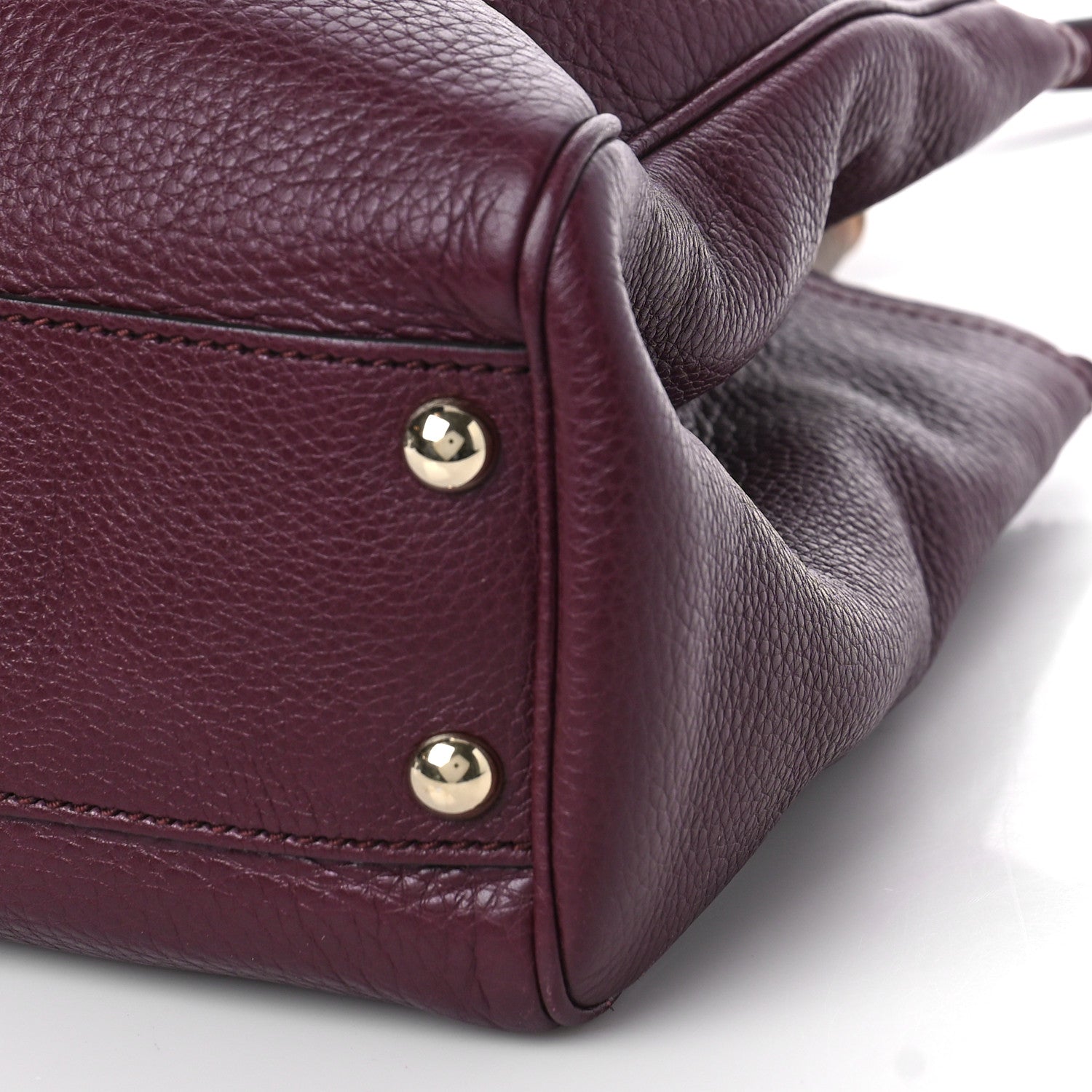 Gucci Calfskin Small Bamboo Shopper Tote Burgundy 8 of 8