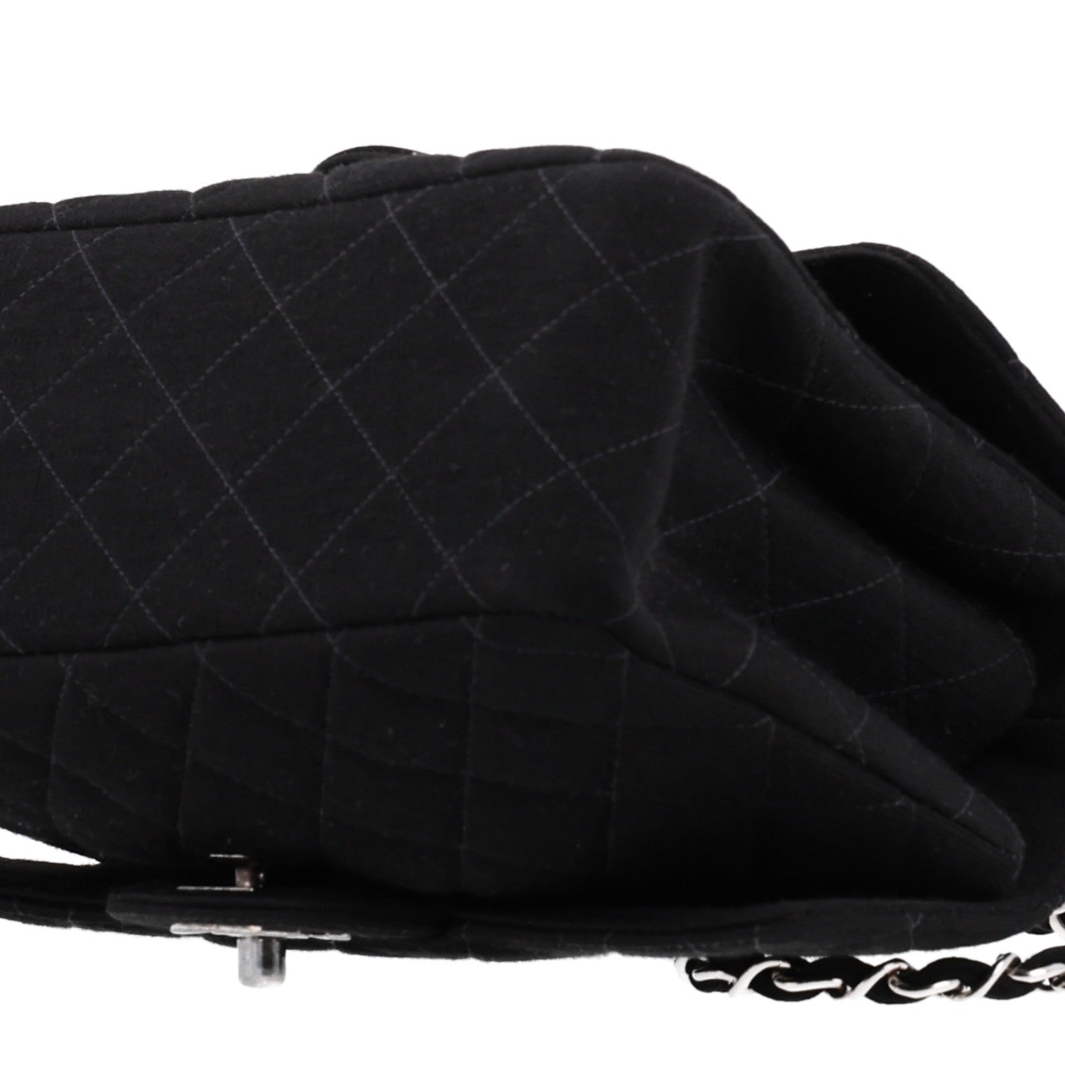 Chanel Jersey Double Sided Jumbo Flap Black 11 of 11
