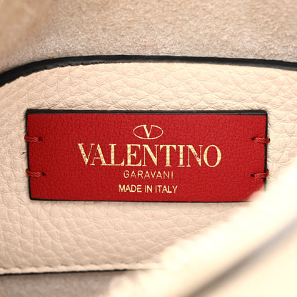 Valentino Garavani Pebbled Calfskin Small Rockstud Flip Lock Shoulder Bag Light Ivory 6 of 13