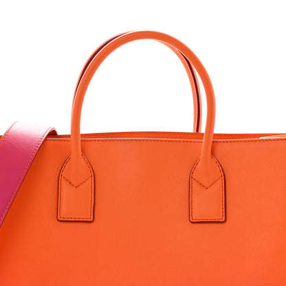 MCM Calfskin Gradation Large Munchen Tote Orange 7 of 9