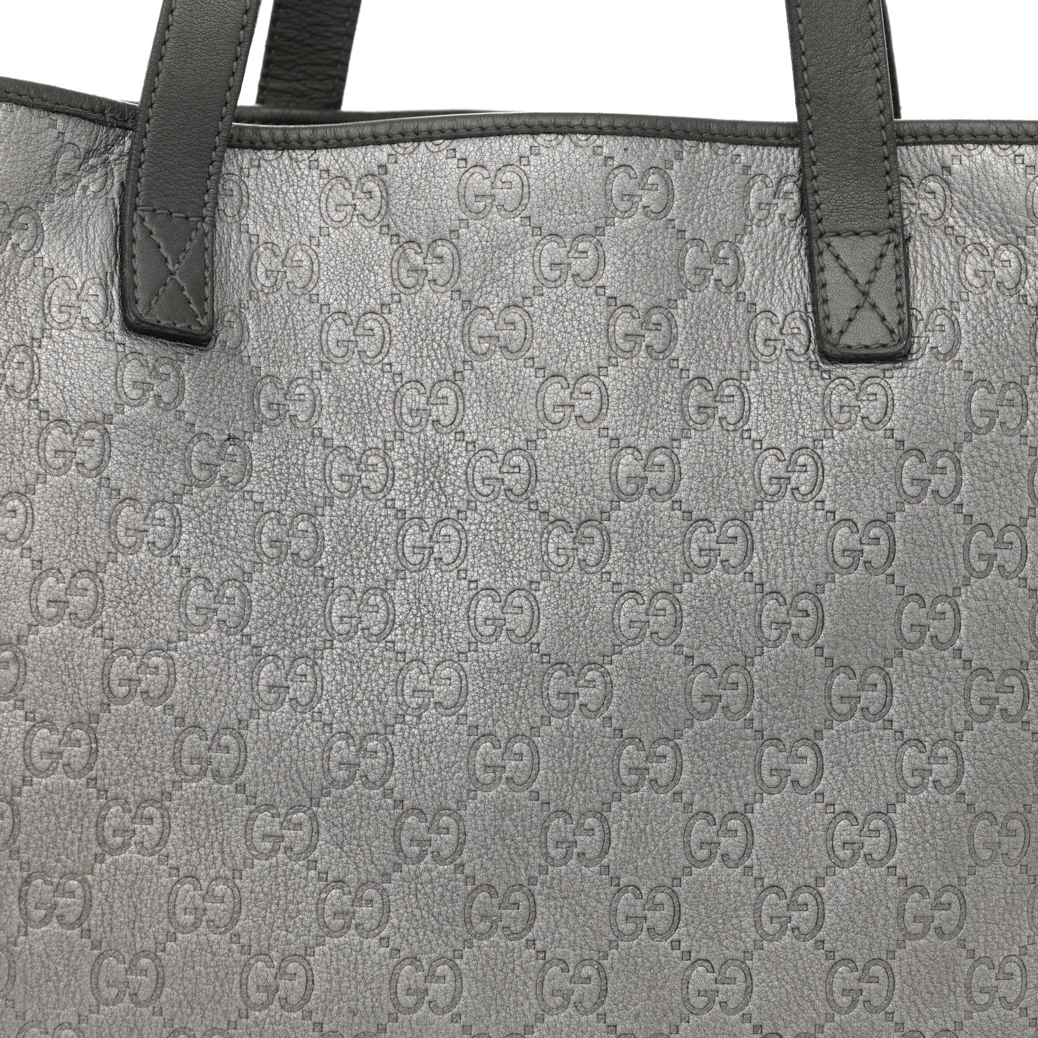 Gucci Metallic Guccissima Large Tote Dark Grey 12 of 23