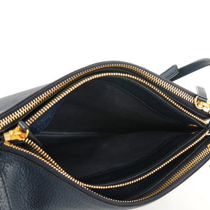 Celine Goatskin Large Trio Crossbody Dark Blue 5 of 8