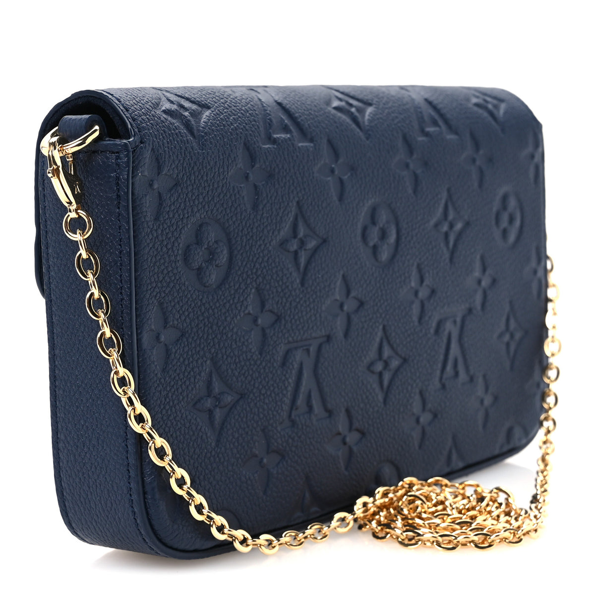 Louis Vuitton Empreinte Pochette Felicie Chain Wallet Navy 4 of 10