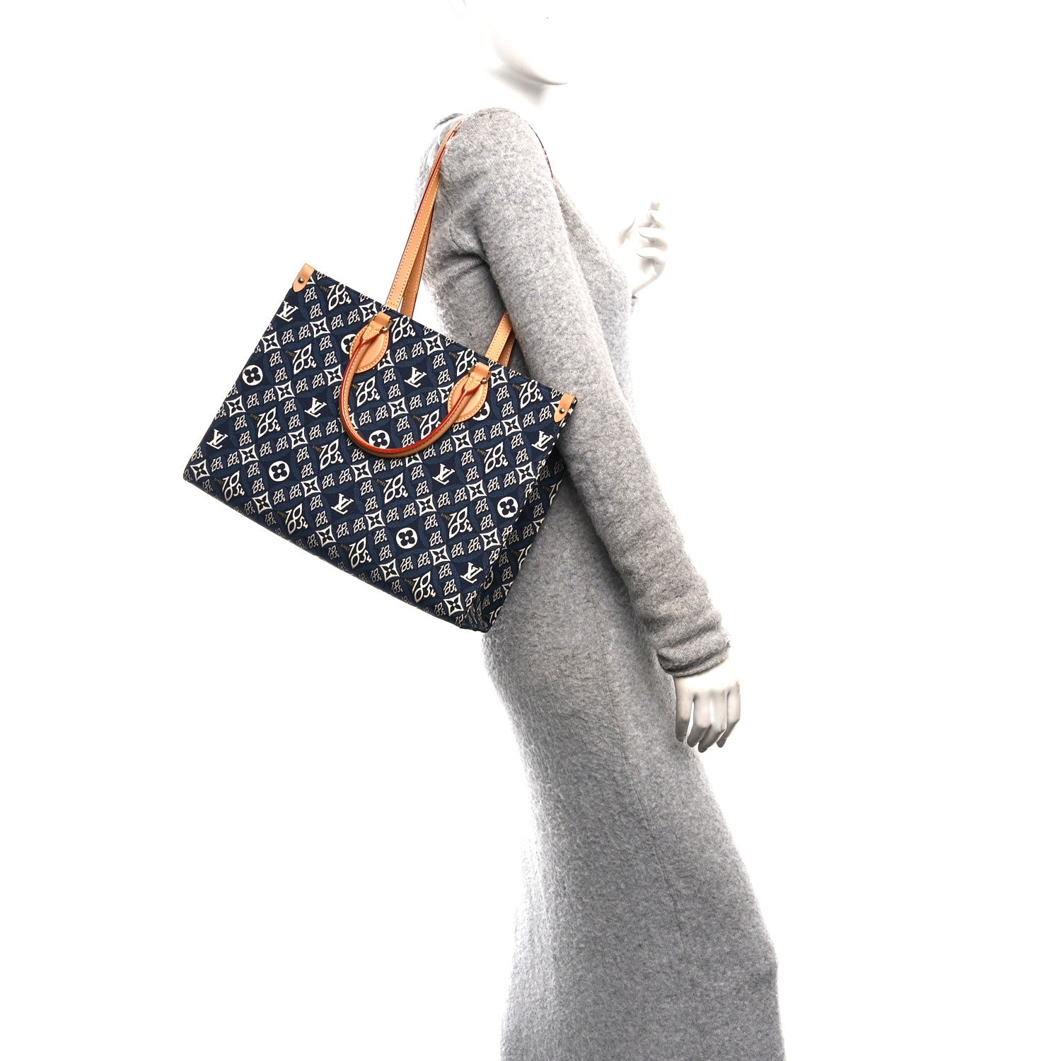 Louis Vuitton Jacquard Since 1854 Onthego MM Blue 2 of 9