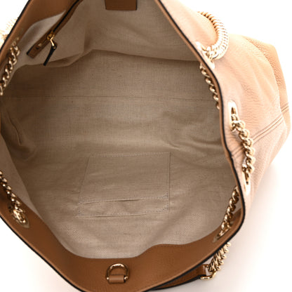 Gucci Pebbled Calfskin Medium Soho Chain Shoulder Bag Camelia 5 of 11