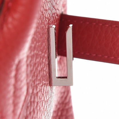 Hermes Taurillon Clemence Birkin 35 Rouge Casaque 20 of 30