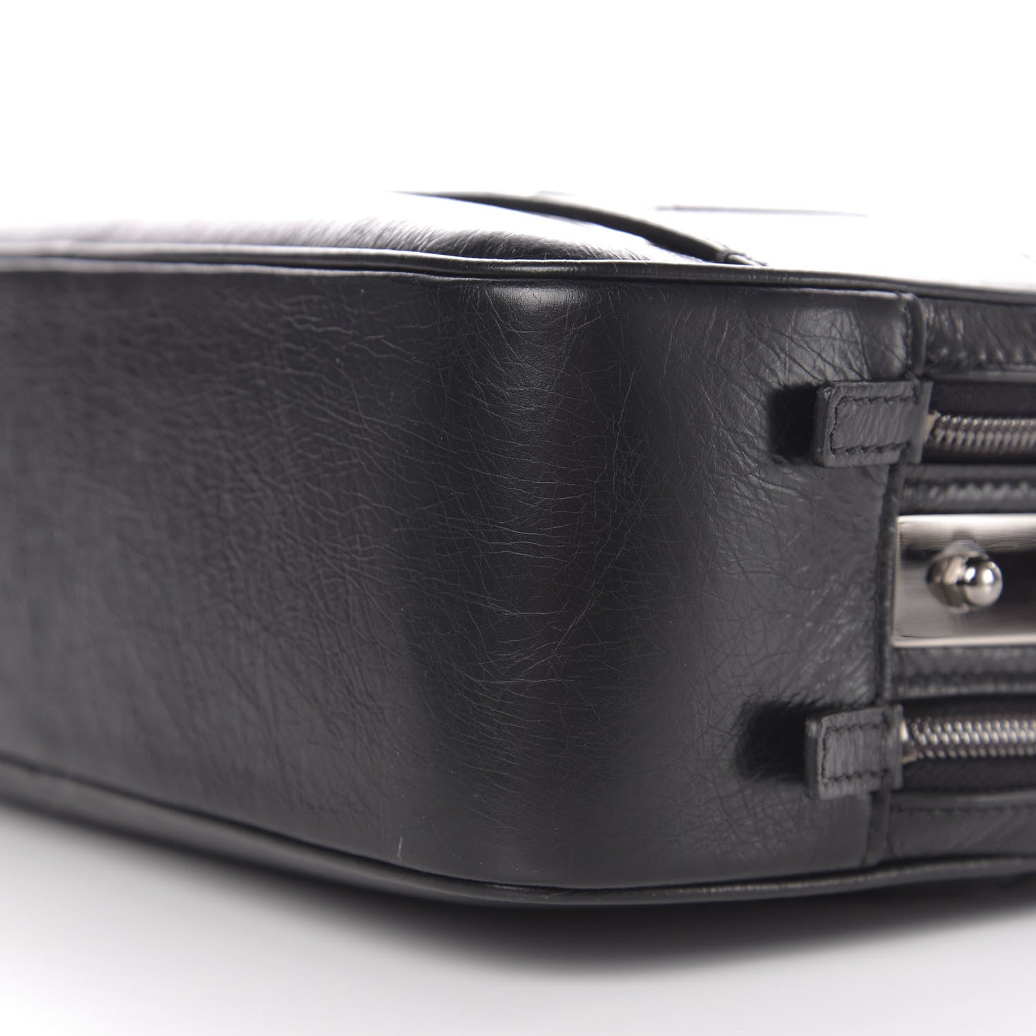 MCM Crushed Calfskin Logo Crossbody Bag Black 15 of 18
