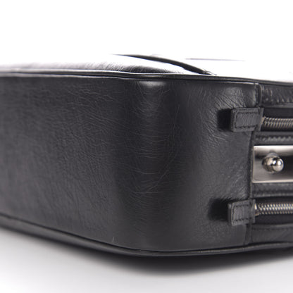 MCM Crushed Calfskin Logo Crossbody Bag Black 15 of 18