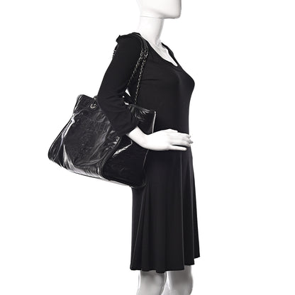 Chanel Glazed Calfskin Large Deauville Tote Black 2 of 14