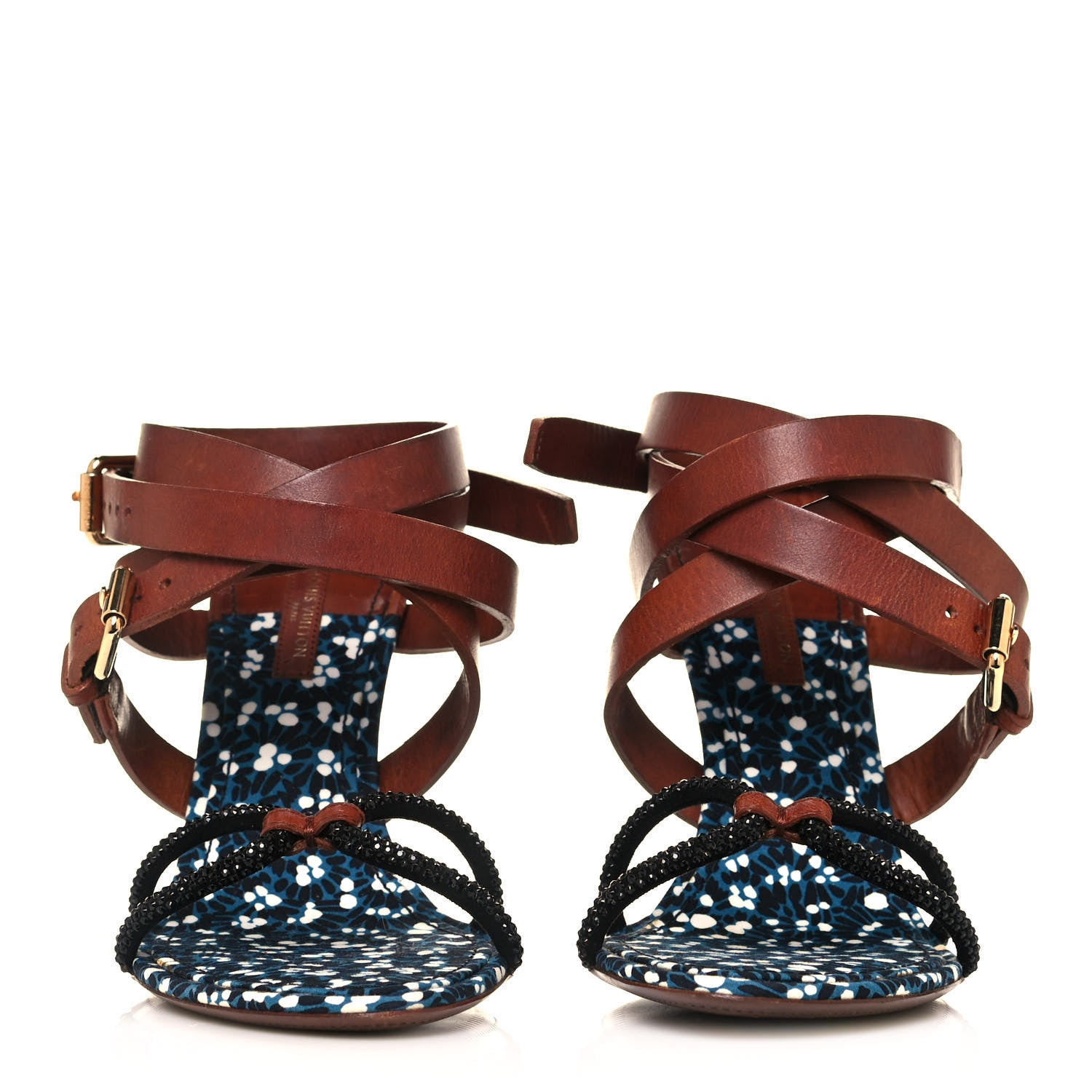 Louis Vuitton Calfskin Flower Fields Sandal 39 2 of 14