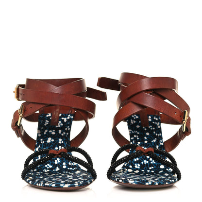 Louis Vuitton Calfskin Flower Fields Sandal 39 2 of 14