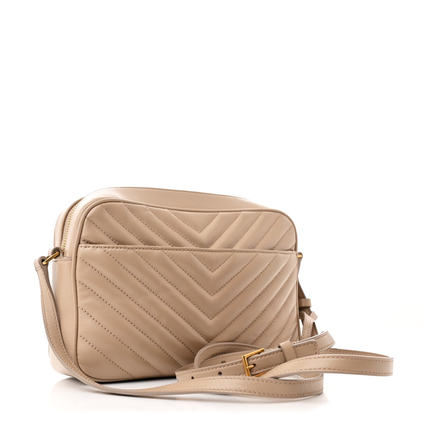 Calfskin Matelasse Monogram Lou Camera Bag Dark Latte